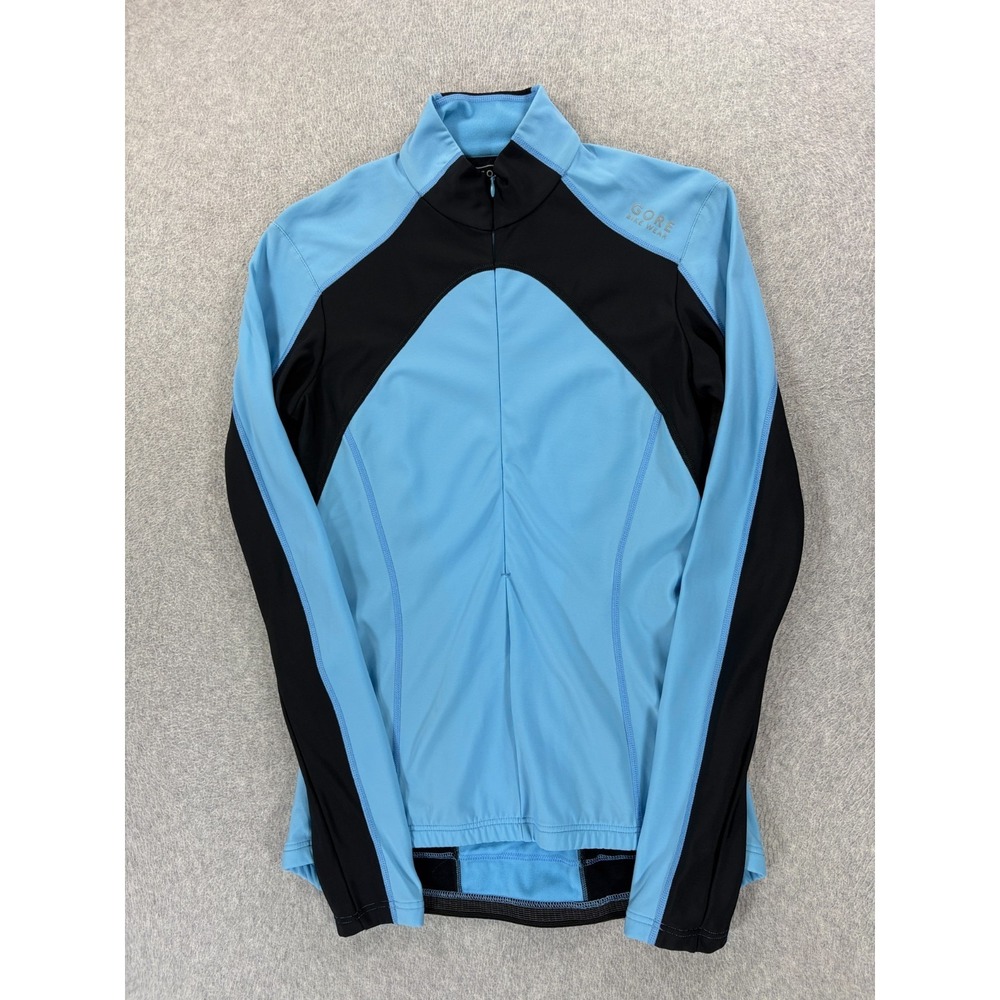 Gore Bike Wear 1/2 Zip Long Sleeve Winter Cycling Jersey (Women's Large) Blue